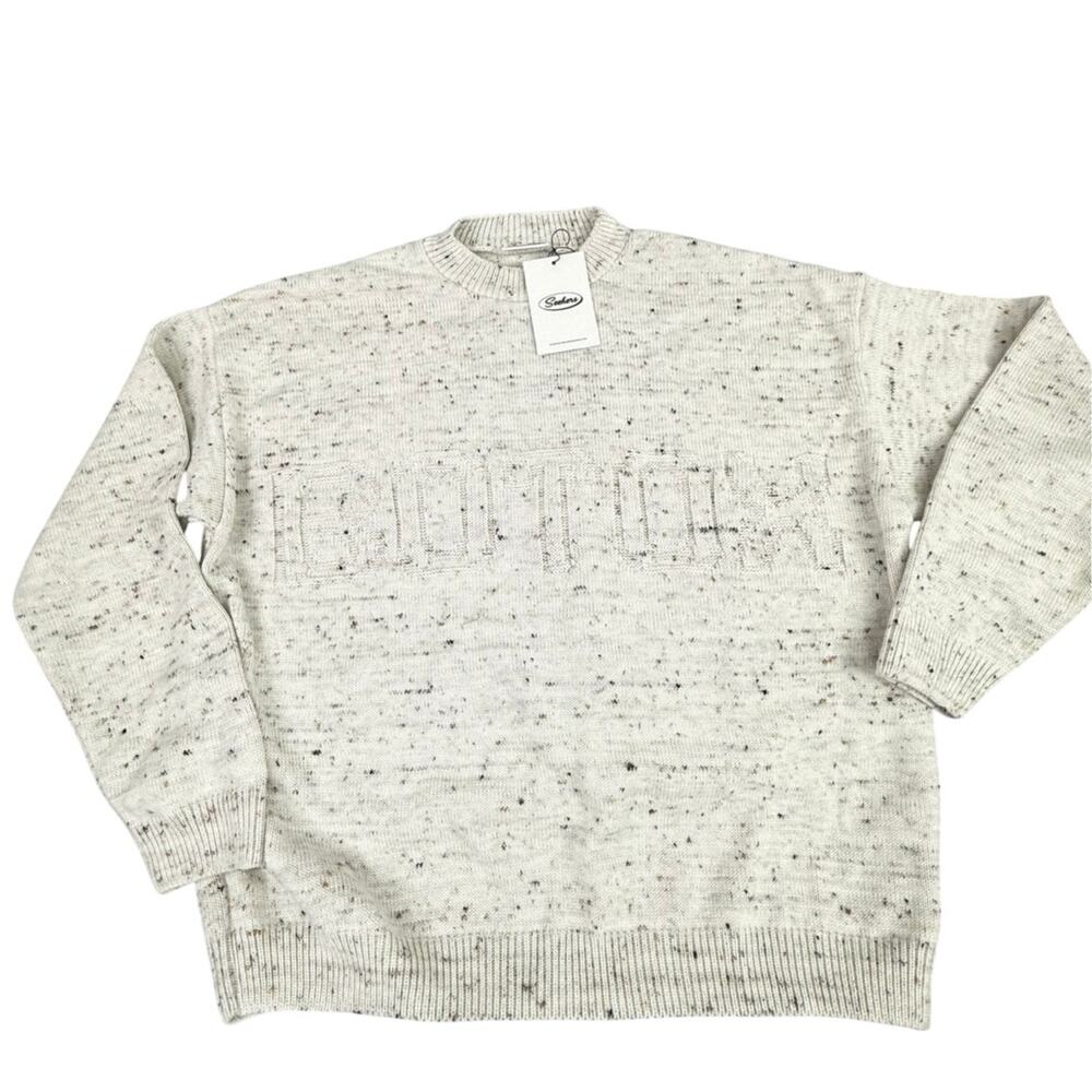 Sisters & Seekers Jumper Sweater NEW Cream Embossed Botox Size XL Knit